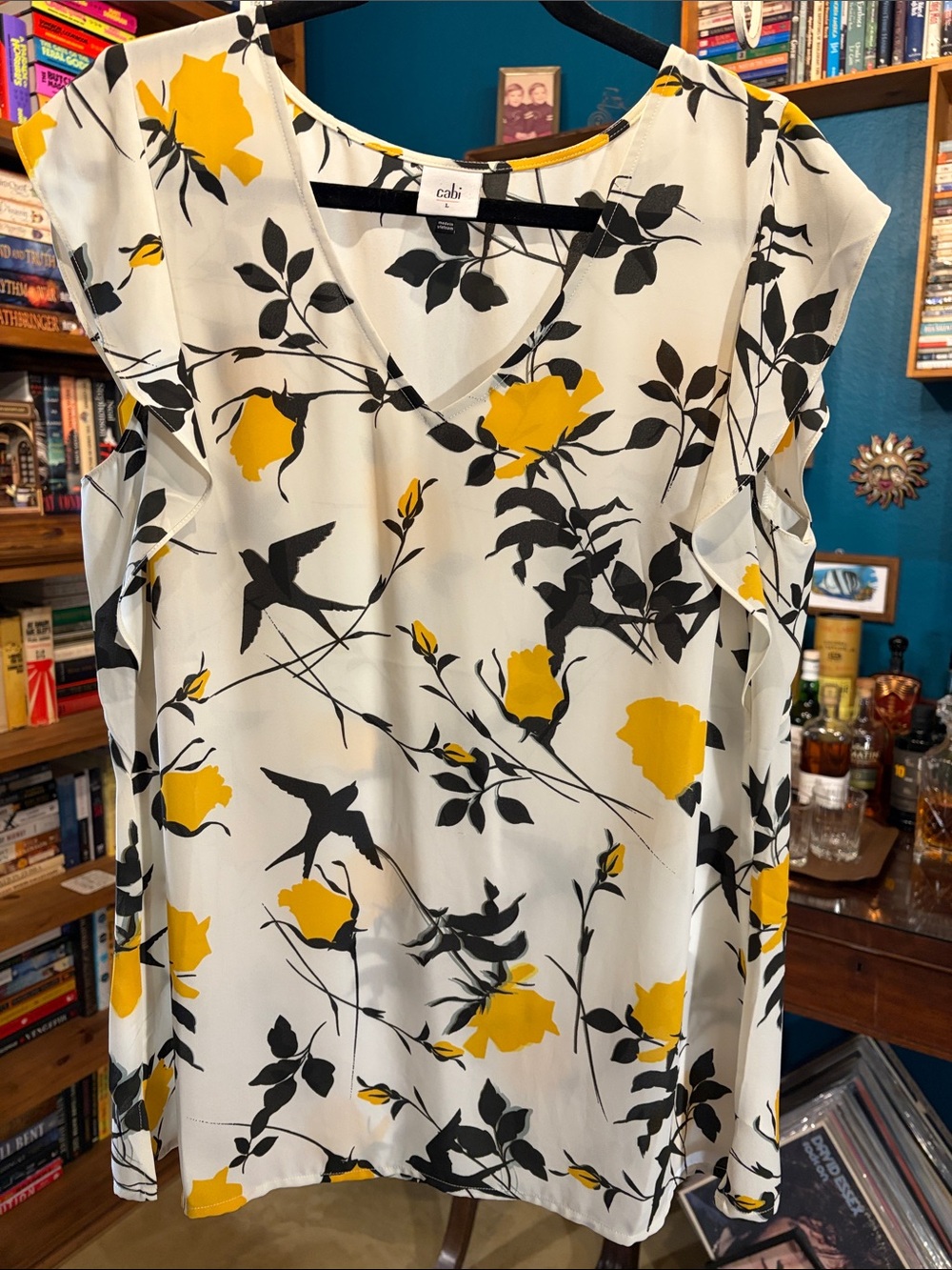 CAbi “Birdwatcher Top” #3963 aka Swallowtail Floral Blouse